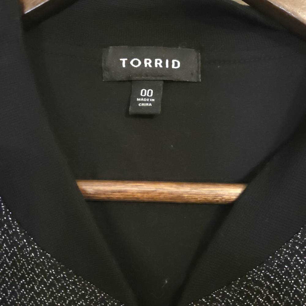 Torrid Black And Silver Patterned Jacket - image 2